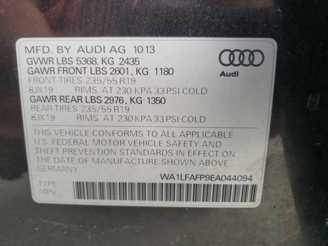 WA1LFAFP9EA044094 - 2014 AUDI Q5 PREMIUM PLUS BLACK photo 13