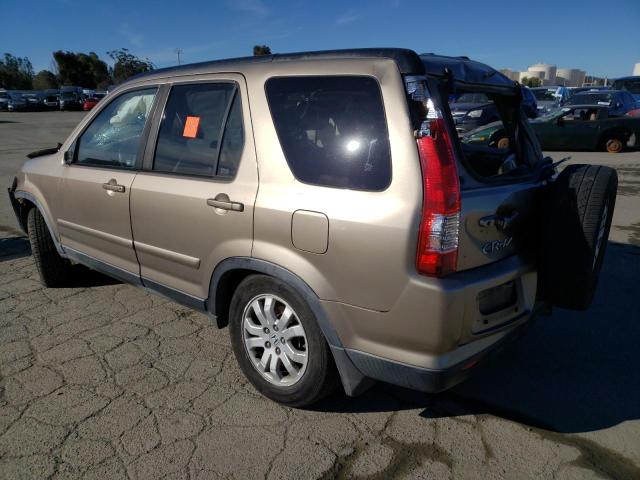 JHLRD78945C022387 - 2005 HONDA CR-V SE BEIGE photo 2