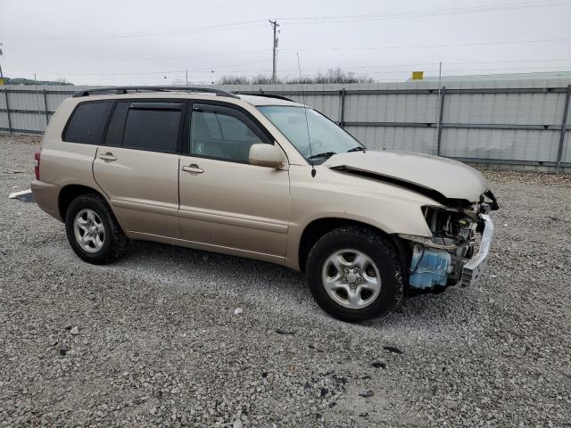 JTEGD21A350113093 - 2005 TOYOTA HIGHLANDER TAN photo 4