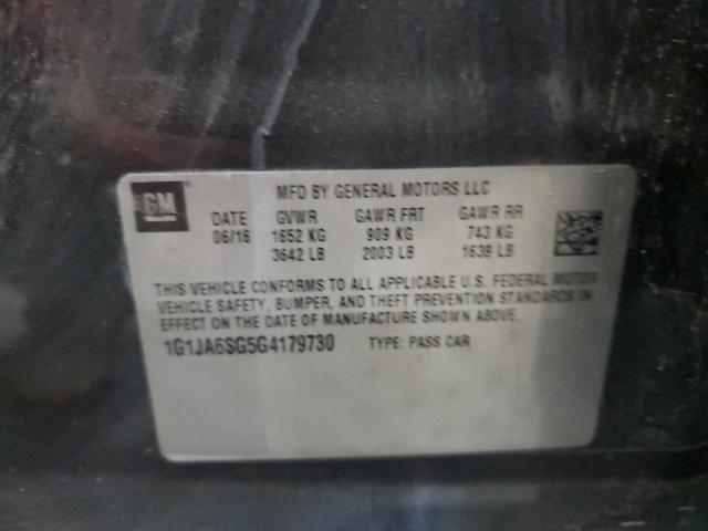 1G1JA6SG5G4179730 - 2016 CHEVROLET SONIC LS 石墨色 照片 12
