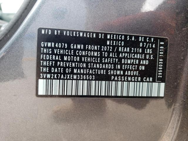 3VW2K7AJXEM336503 - 2014 VOLKSWAGEN JETTA BASE Boz foto 13