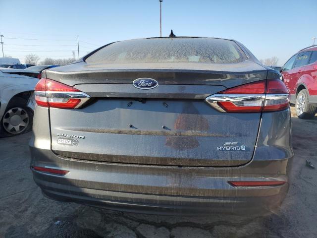 3FA6P0LU8KR103051 - 2019 FORD FUSION SE GRAY photo 6