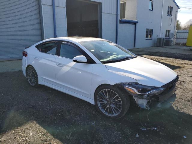 KMHD04LB6JU682071 - 2018 HYUNDAI ELANTRA SPORT WHITE photo 4