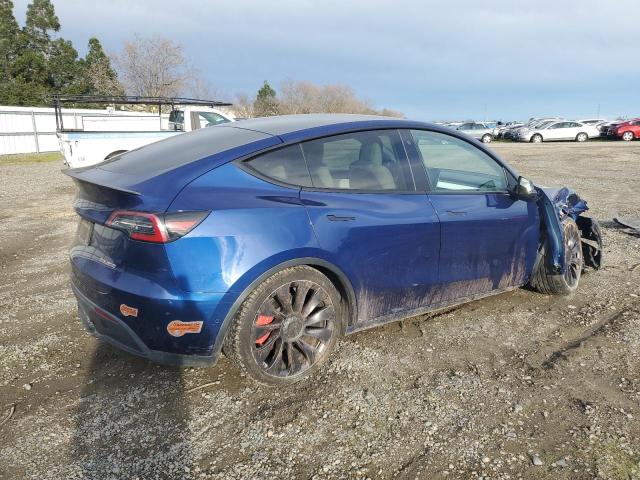 5YJYGDEF8LF017458 - 2020 TESLA MODEL Y BLUE photo 3