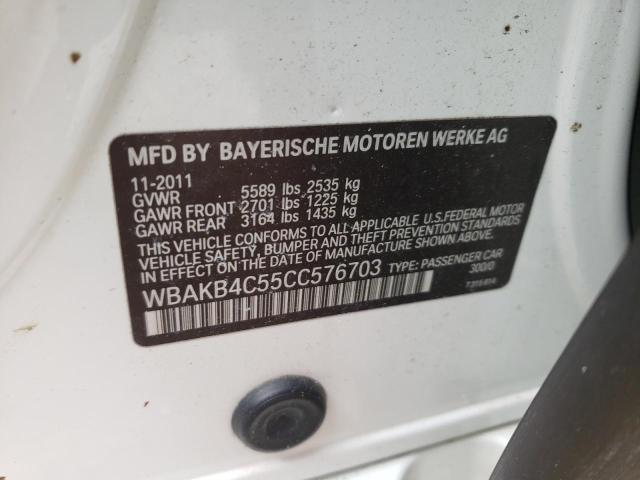 WBAKB4C55CC576703 - 2012 BMW 740 LI WHITE photo 10