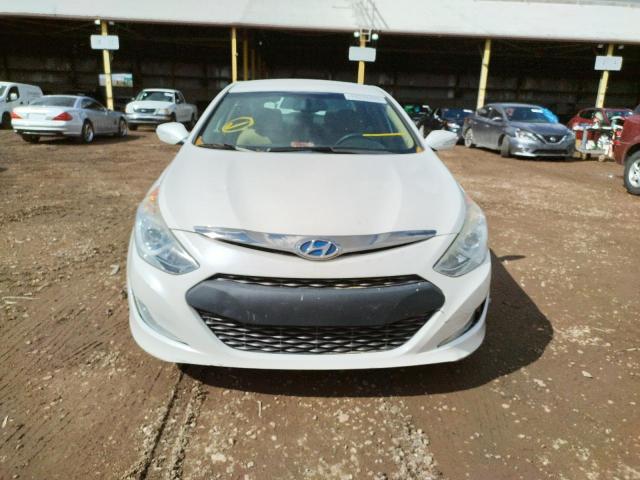 KMHEC4A44EA113274 - 2014 HYUNDAI SONATA HYBRID WHITE photo 5