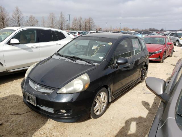 JHMGD38687S054592 - 2007 HONDA FIT S BLACK photo 1