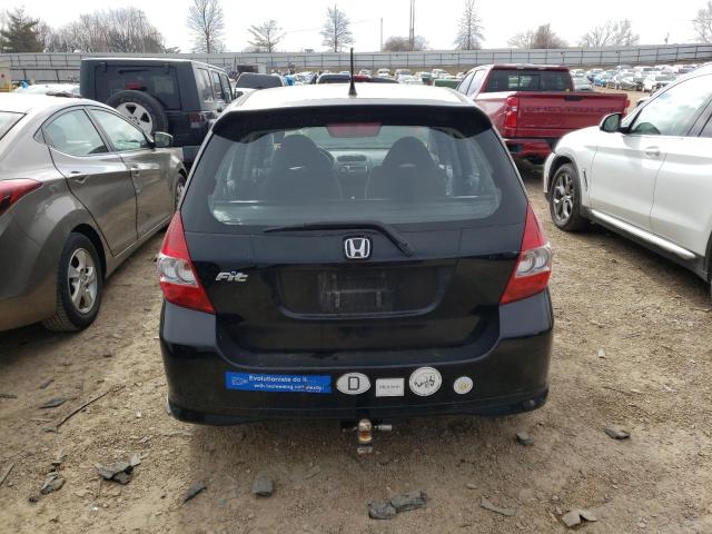 JHMGD38687S054592 - 2007 HONDA FIT S BLACK photo 6