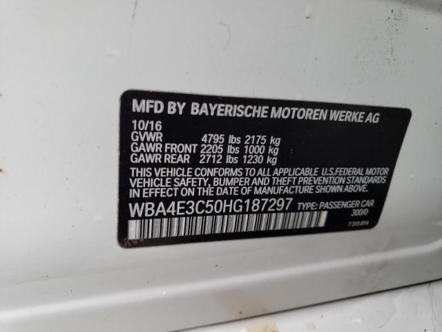 WBA4E3C50HG187297 - 2017 BMW 440I GRAN COUPE WHITE photo 12