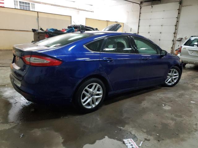 1FA6P0H7XE5389544 - 2014 FORD FUSION SE BLUE photo 3