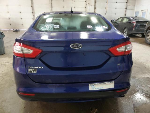 1FA6P0H7XE5389544 - 2014 FORD FUSION SE BLUE photo 6