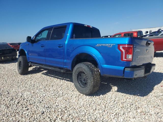 1FTEW1EP6GFC67067 - 2016 FORD F150 SUPERCREW BLUE photo 2