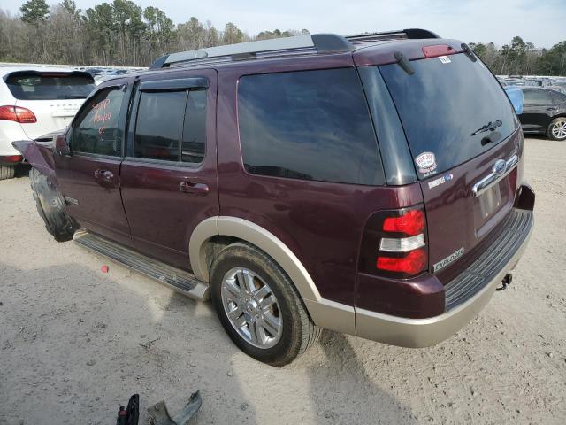 1FMEU64E97UB86820 - 2007 FORD EXPLORER EDDIE BAUER MAROON photo 2