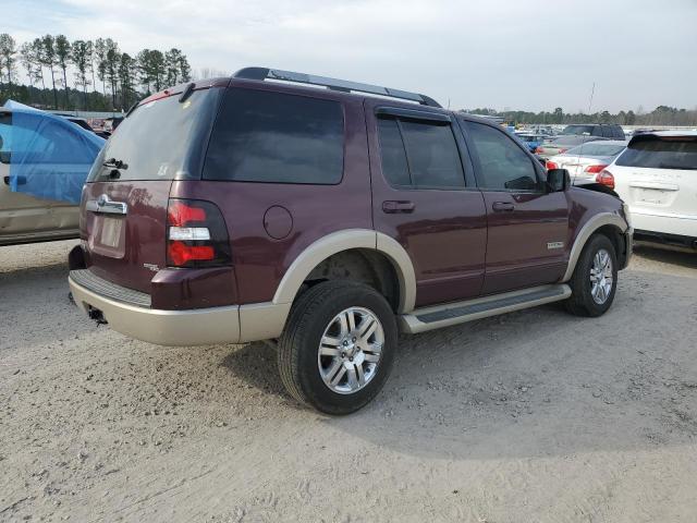 1FMEU64E97UB86820 - 2007 FORD EXPLORER EDDIE BAUER MAROON photo 3