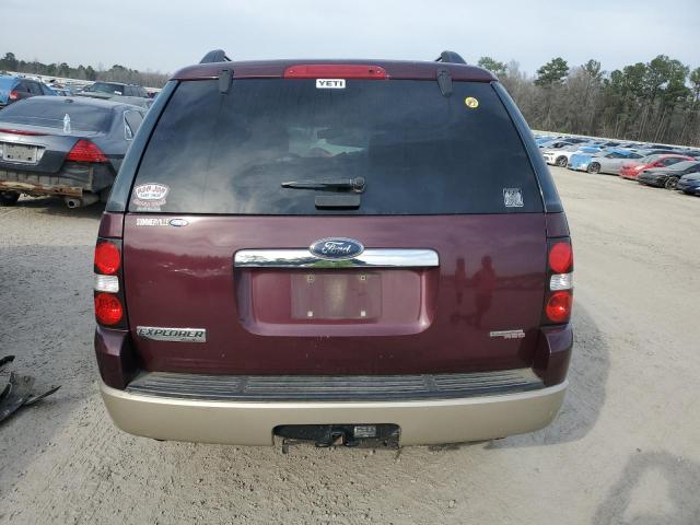 1FMEU64E97UB86820 - 2007 FORD EXPLORER EDDIE BAUER MAROON photo 6