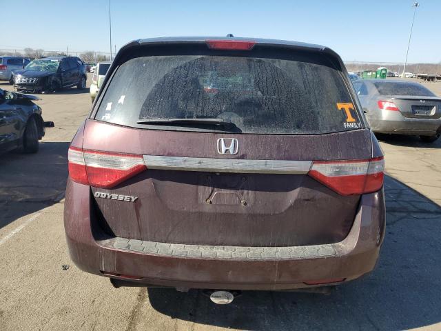 5FNRL5H60BB076844 - 2011 HONDA ODYSSEY EXL RED photo 6