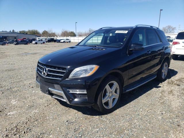 4JGDA5HB9EA310498 - 2014 MERCEDES-BENZ ML 350 4MATIC BLACK photo 1