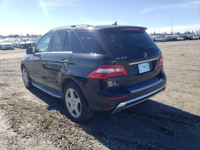 4JGDA5HB9EA310498 - 2014 MERCEDES-BENZ ML 350 4MATIC BLACK photo 2