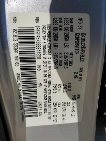 1A4GP45R86B644958 - 2006 CHRYSLER TOWN & COU ვერცხლისფერი ფოტო 13