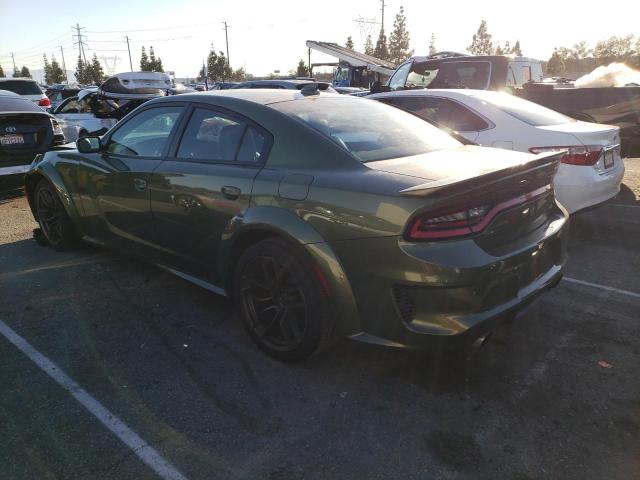 2C3CDXL99NH100710 - 2022 DODGE CHARGER SRT HELLCAT GREEN photo 2