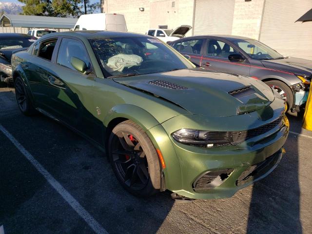 2C3CDXL99NH100710 - 2022 DODGE CHARGER SRT HELLCAT GREEN photo 4