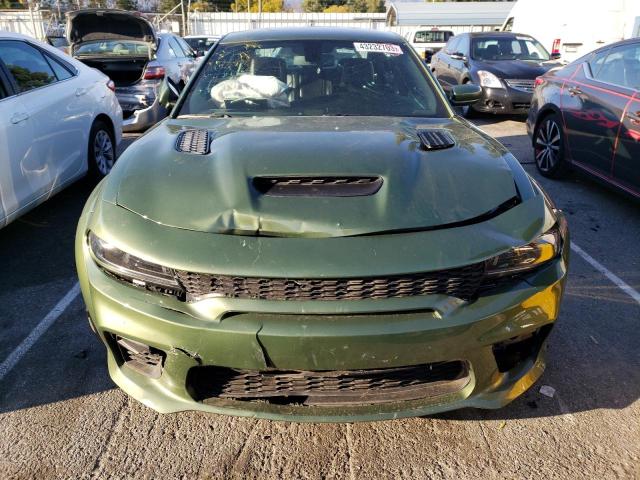 2C3CDXL99NH100710 - 2022 DODGE CHARGER SRT HELLCAT GREEN photo 5