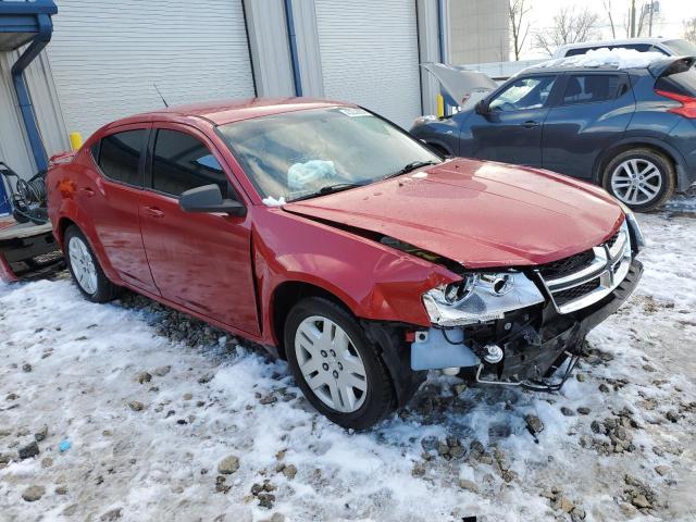 1C3CDZAB3DN675733 - 2013 DODGE AVENGER SE RED photo 4