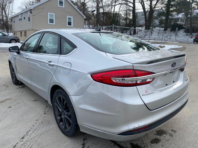 3FA6P0LU4JR169191 - 2018 FORD FUSION SE HYBRID SILVER photo 2