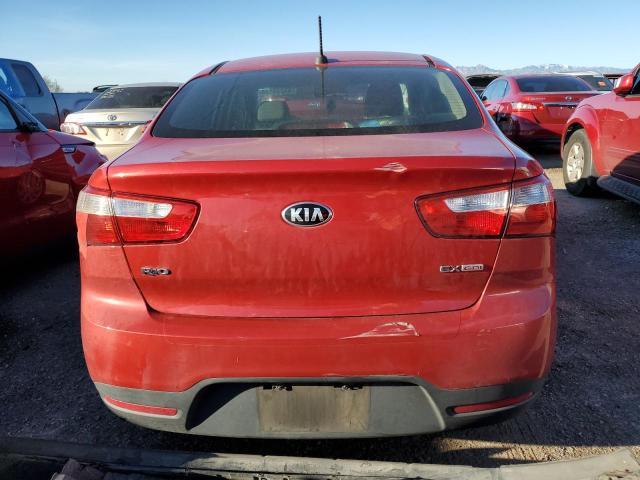 KNADN4A38F6453501 - 2015 KIA RIO EX RED photo 6