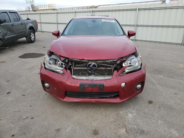 JTHKD5BH8B2032536 - 2011 LEXUS CT 200 BURGUNDY photo 5