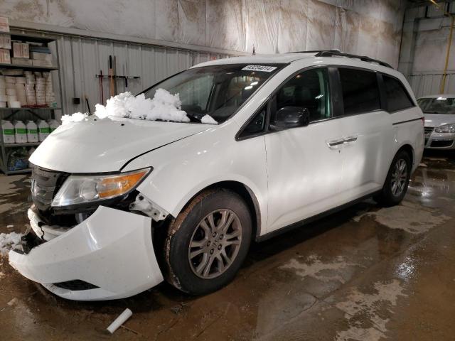 5FNRL5H61BB008455 - 2011 HONDA ODYSSEY EXL WHITE photo 1