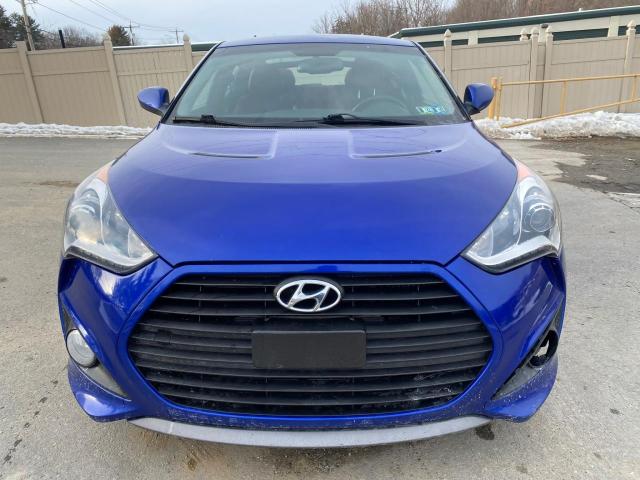 KMHTC6AEXEU202437 - 2014 HYUNDAI VELOSTER TURBO BLUE photo 6