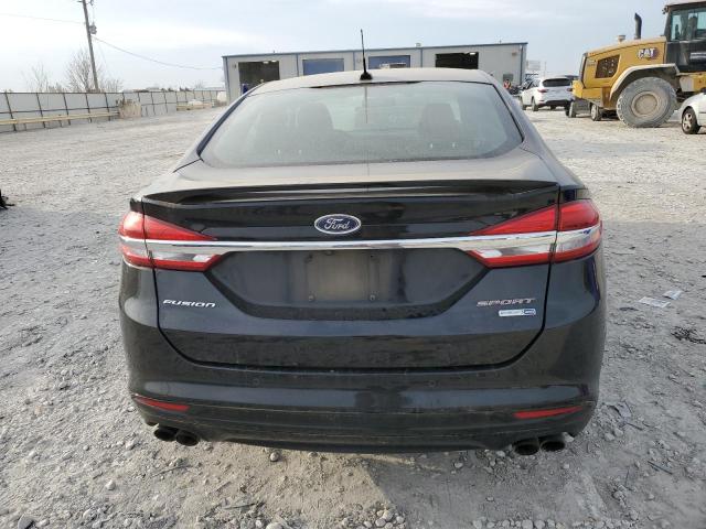 3FA6P0VPXHR273556 - 2017 FORD FUSION SPORT BLACK photo 6