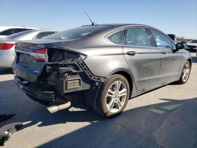 3FA6P0HD4JR186016 - 2018 FORD FUSION SE GRAY photo 3