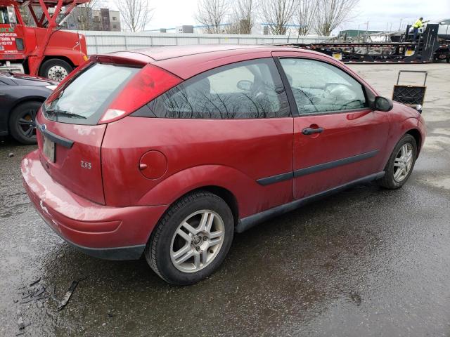 3FAHP3134YR227931 - 2000 FORD FOCUS ZX3 RED photo 3