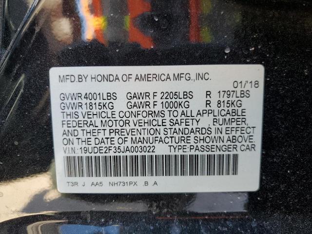 19UDE2F35JA003022 - 2018 ACURA ILX BASE WATCH PLUS BLACK photo 12