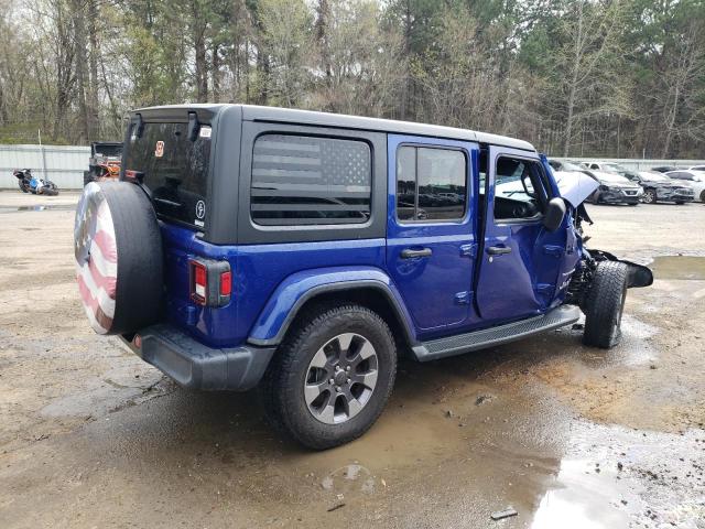 1C4HJXEN3JW176648 - 2018 JEEP WRANGLER U SAHARA BLUE photo 3