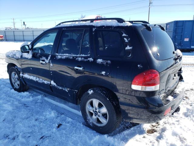 KM8SC73E76U038886 - 2006 HYUNDAI SANTA FE GLS BLACK photo 2