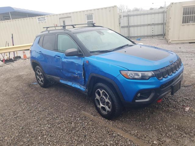 3C4NJDDBXNT162119 - 2022 JEEP COMPASS TRAILHAWK BLUE photo 4