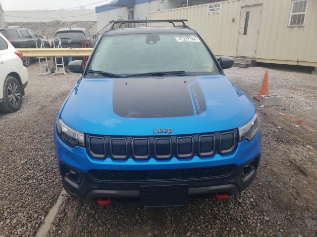 3C4NJDDBXNT162119 - 2022 JEEP COMPASS TRAILHAWK BLUE photo 5