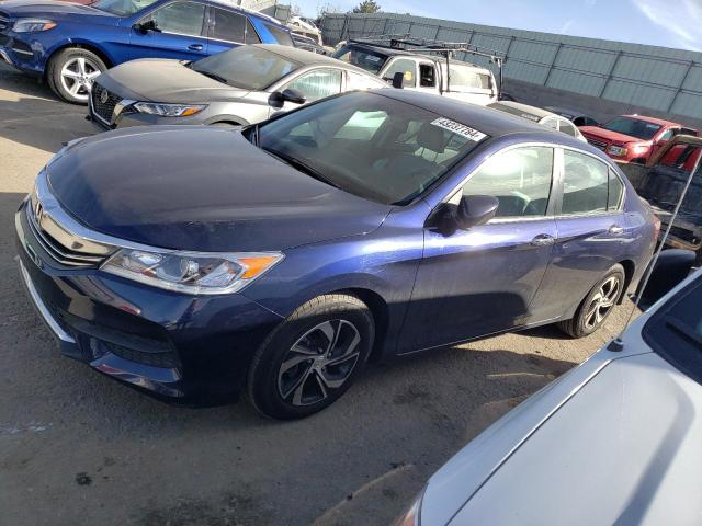 1HGCR2F37GA019232 - 2016 HONDA ACCORD LX BLUE photo 1