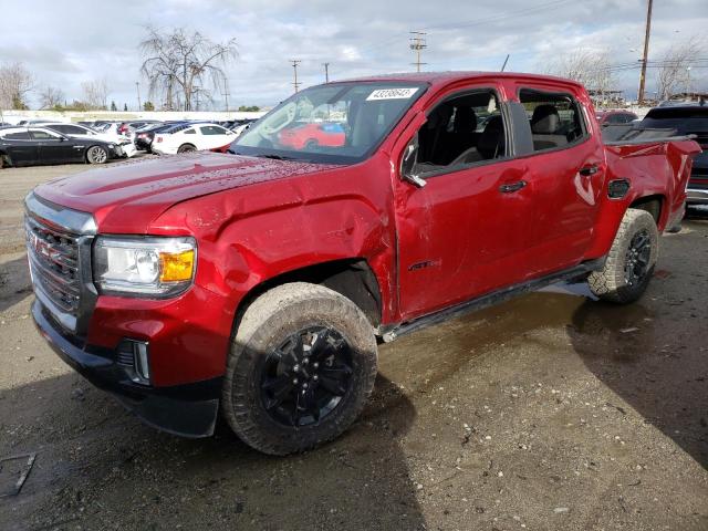 1GTG6FEN6M1217198 - 2021 GMC CANYON AT4 RED photo 1