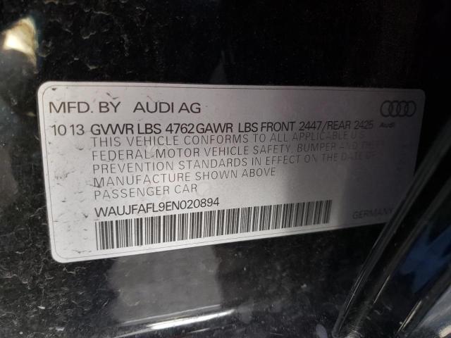 WAUJFAFL9EN020894 - 2014 AUDI A4 PRESTIGE BLACK photo 12