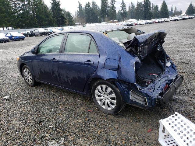 5YFBU4EE8DP184768 - 2013 TOYOTA COROLLA BASE BLUE photo 2