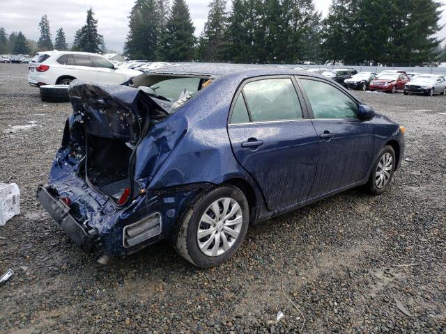 5YFBU4EE8DP184768 - 2013 TOYOTA COROLLA BASE BLUE photo 3