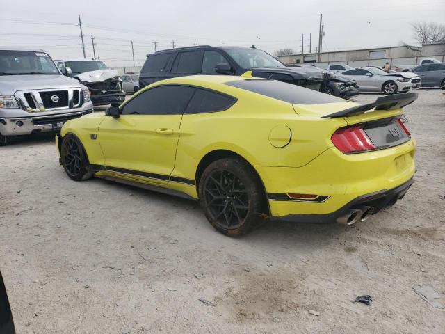 1FA6P8R03M5554753 - 2021 FORD MUSTANG MACH I YELLOW photo 2