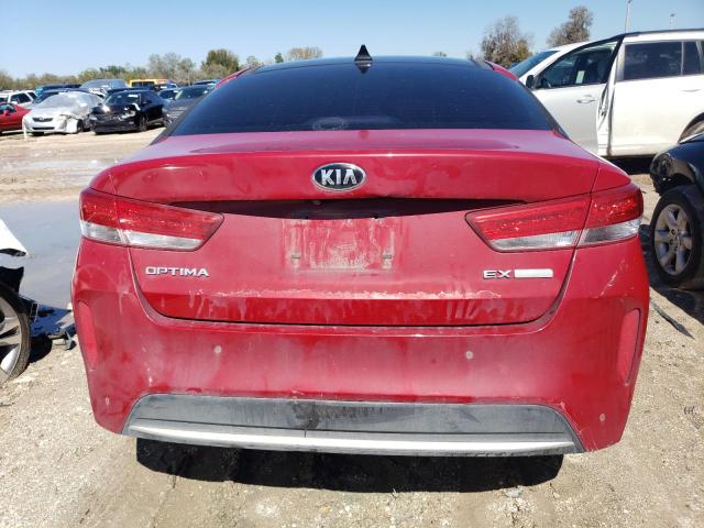 KNAGU4LE5H5010570 - 2017 KIA OPTIMA HYBRID BURGUNDY photo 6