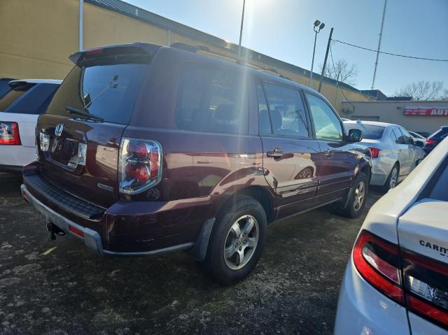 2HKYF18697H532313 - 2007 HONDA PILOT EXL MAROON photo 4