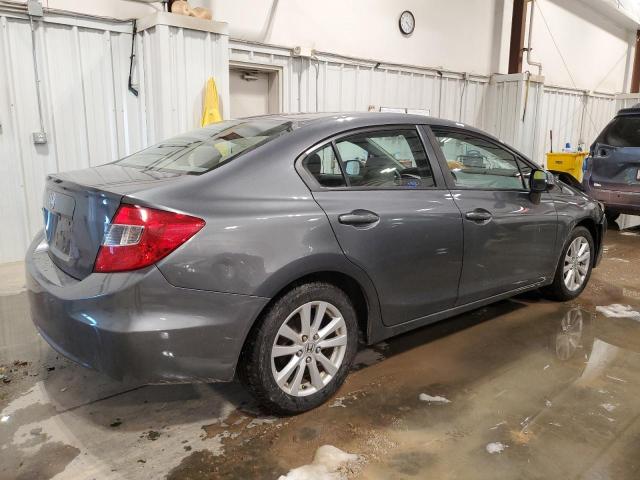 19XFB2F88CE031943 - 2012 HONDA CIVIC EX GRAY photo 3