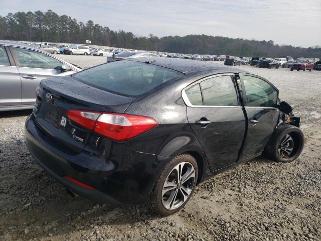 KNAFX4A85E5057660 - 2014 KIA FORTE EX BLACK photo 3